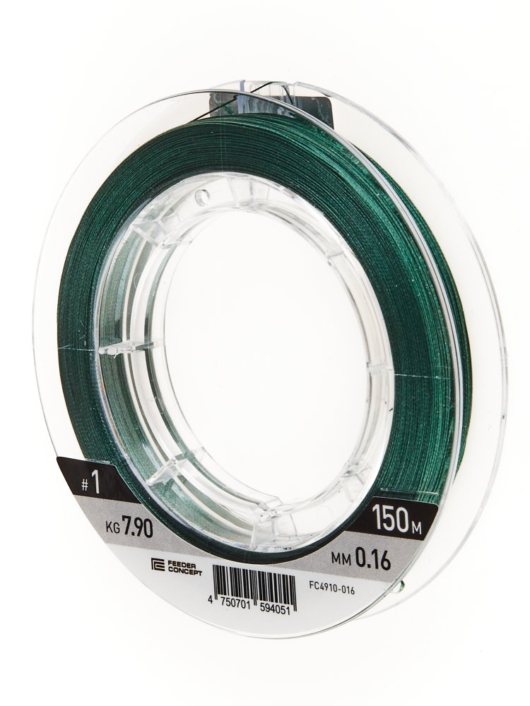 Шнур плетёный Feeder Concept Distance х8 BRAID Dark Green 0.16mm 150m FC4910-016