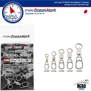 Вертлюг с заводным кольцом OCEAN MARK Ocean Snap #4BB 44kg (3шт)