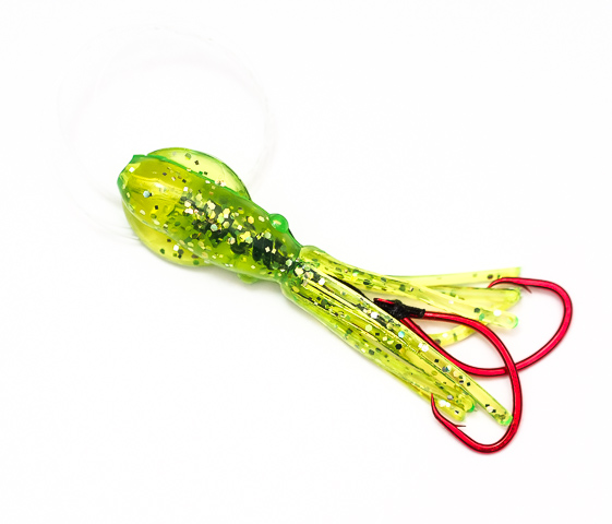 Каракатица B2SQUID 7,62 см Mini оснащенная Chartreuse/Silver flake (СП)