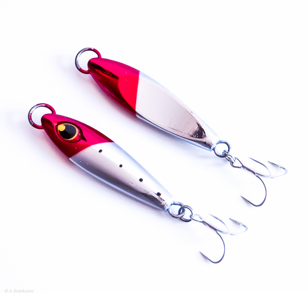 Пилькер TSURUGIYA GAN JIG 21g #18 Red Head Silver Iwashi
