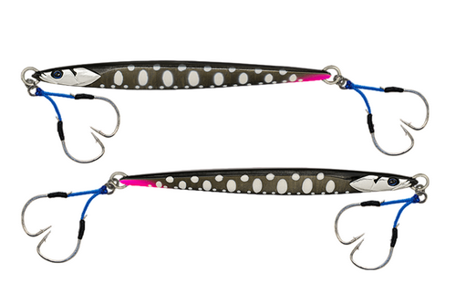 Пилькер JACKALL BamBluz Jig Semilong 120g #Oboro Black Glow 331011 (СИМА ГОРБУША КЕТА)