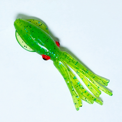 Каракатица RUSQUID 11cm #05 Chartreuse UV/ Blue Flake/ Red Eyes UV (1шт) (PF)