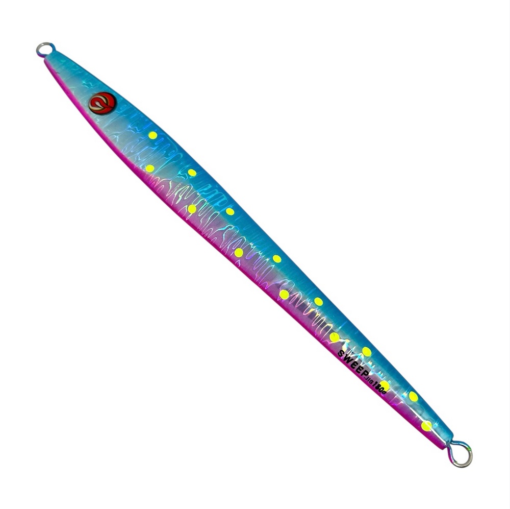 Пилькер CALUCK Sweep Jig 180g #05 Blue Pink Chart Dot 864041 (СИМА. ГОРБУША. КЕТА)