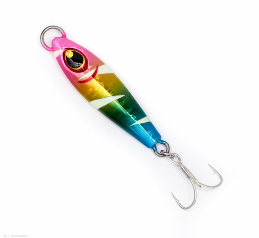 Пилькер TSURUGIYA GAN JIG 21g #10 Rainbow Zebra Glow