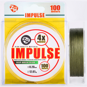 Шнур плетенный ZANDER MASTER Impulse PE x4 0.18mm 10.71kg 100m Dark Green