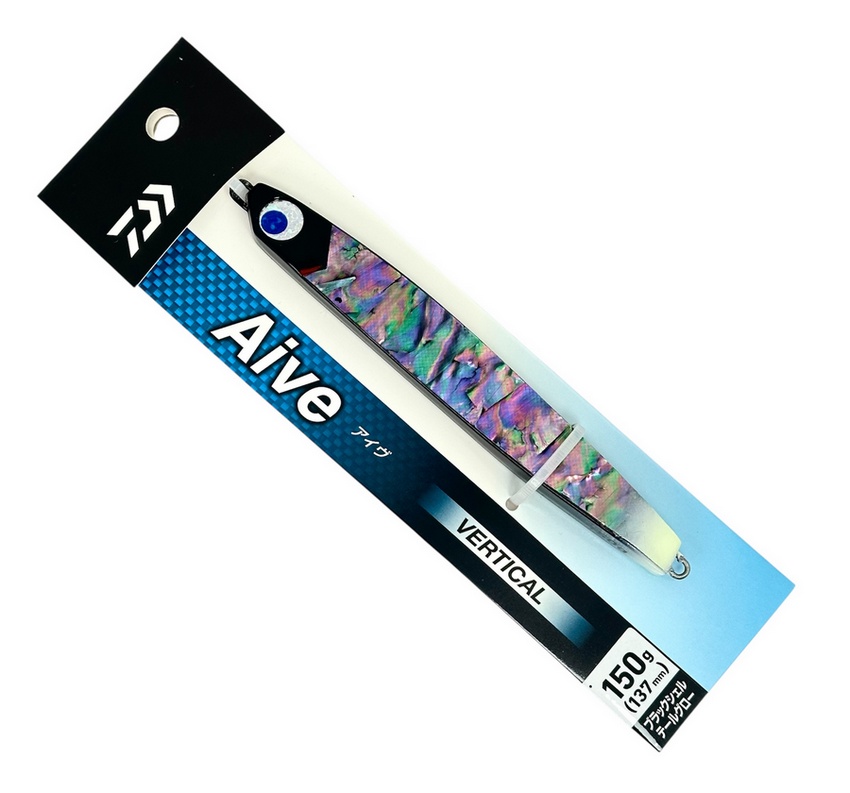 Пилькер DAIWA Aive Vertical 150g #Black Shell Tail Glow 538254 (СИМА. ГОРБУША. КЕТА)