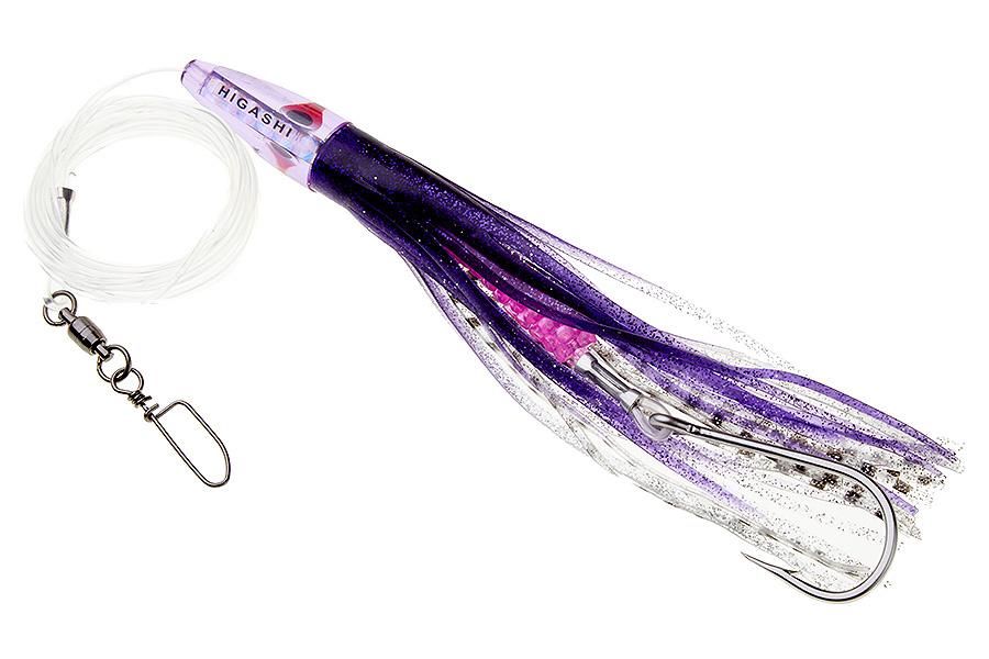 Октопус оснащенный Higashi Hook Bait #9 (Purple/Black)