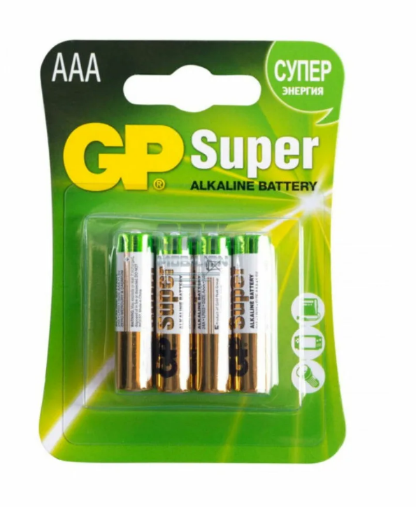 Элемент питания GP LR03 24A Super Alkaline BL-4 (4шт) блистер