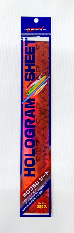 Наклейка голографическая MARUSHIN HOLOGRAM SHEET 5*30cm #RED AWABI 107279