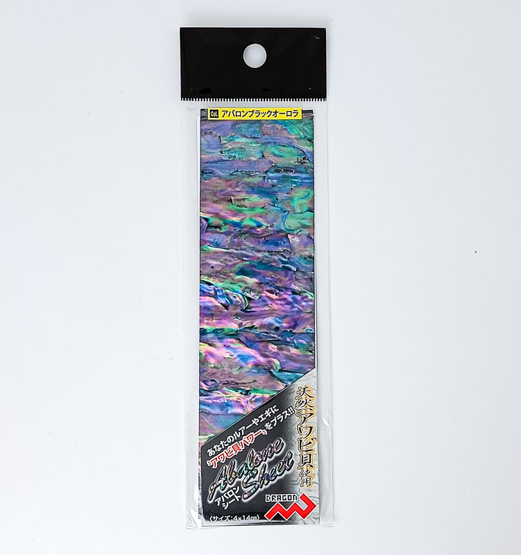 Наклейка голографическая MARUSHIN ABALONE SHEET 4*14.5cm #ABALONE BLACK AURORA 141761
