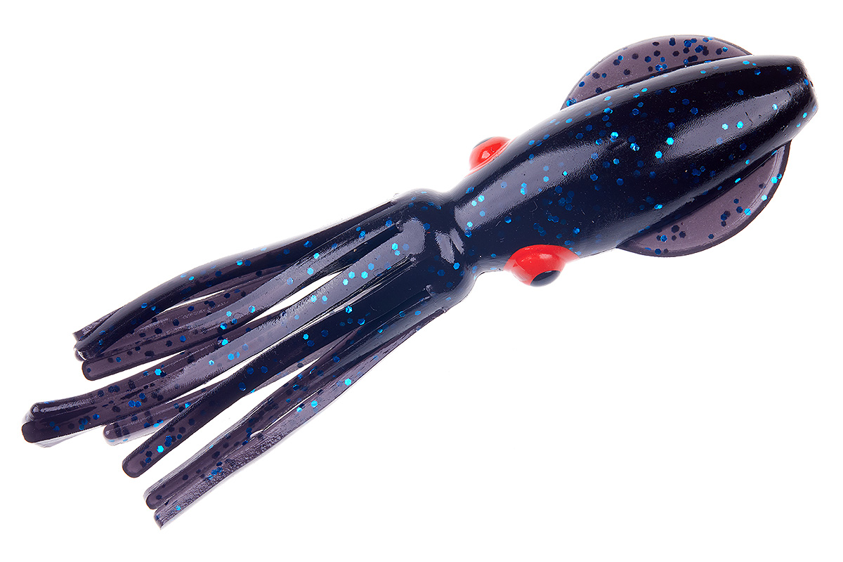 Приманка Higashi Squid 11см #09 Black/ Blue Flakes