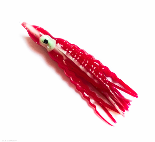 Октопус Shark 8cm #10 Red Glow Stripe