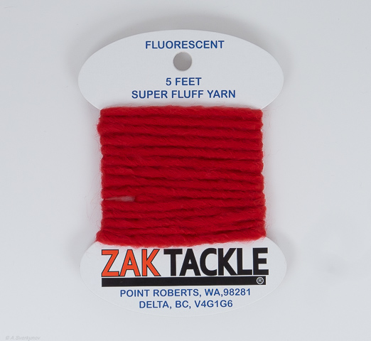 Мохер (пряжа) ZAK TACKLE Super Fluff Yarn 1.5m Egg Red Z-712