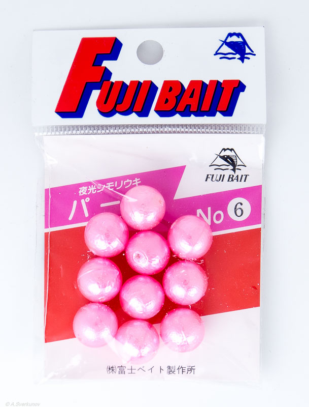 Бусины FUJIBAIT Luminous Shimori Float Pearl #6 (10шт) Pink 0801