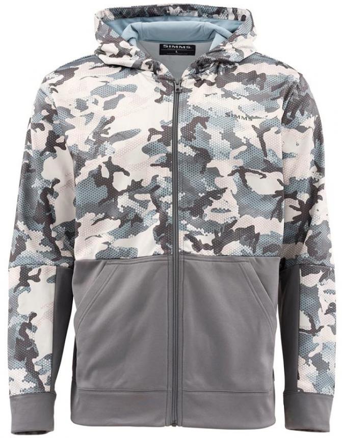 Толстовка SIMMS Challenger Hoody - Full Zip (Hex Flo Camo Grey Blue) XXL 12903-784-60