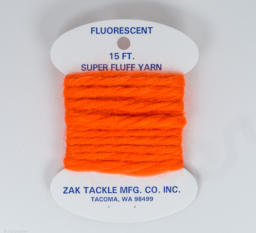 Мохер (пряжа) ZAK TACKLE Super Fluff Yarn 1.5m Hot Orange Z-735