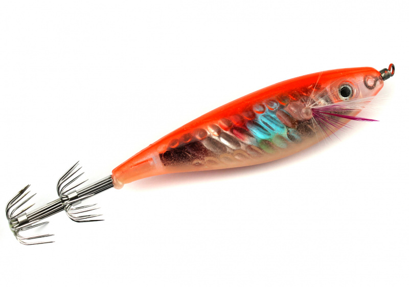 Кальмарница JpFishing Magic Rainbow Fish 100mm #Orange Glow UV