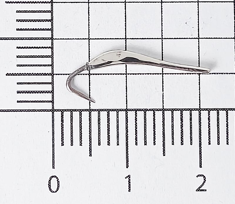 Блесна махалочная Полуклюшка P (17мм) (серебро)