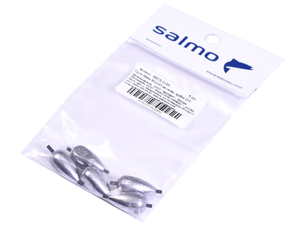 Груз SALMO BULLET на силиконовой трубке 12гр (уп.5шт) SBUS-0120