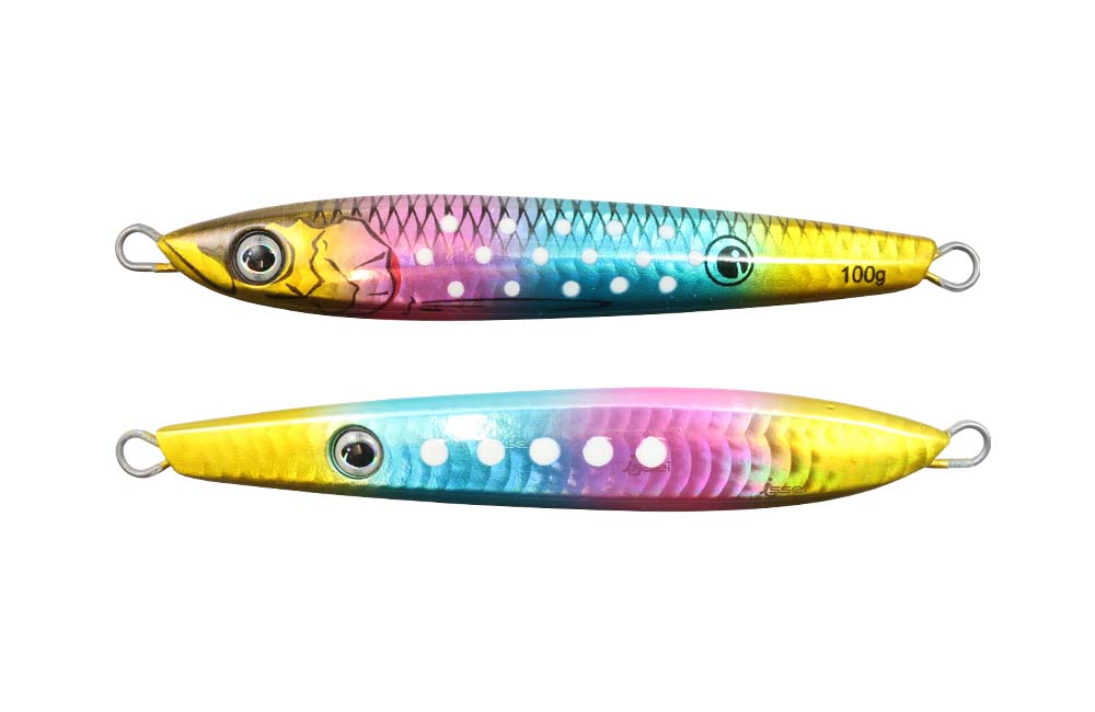 Пилькер ISSEI Umitaro Neko Metal SP 100g #044 Rainbow Dot Glow 486411 (СИМА. ГОРБУША. КЕТА)