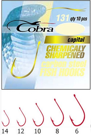 Крючки COBRA Capital 131 Red #10