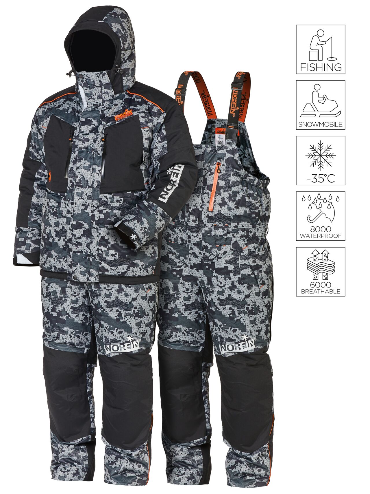 Костюм зимний Norfin DISCOVERY II LE CAMO р.XXL 452305-XXL