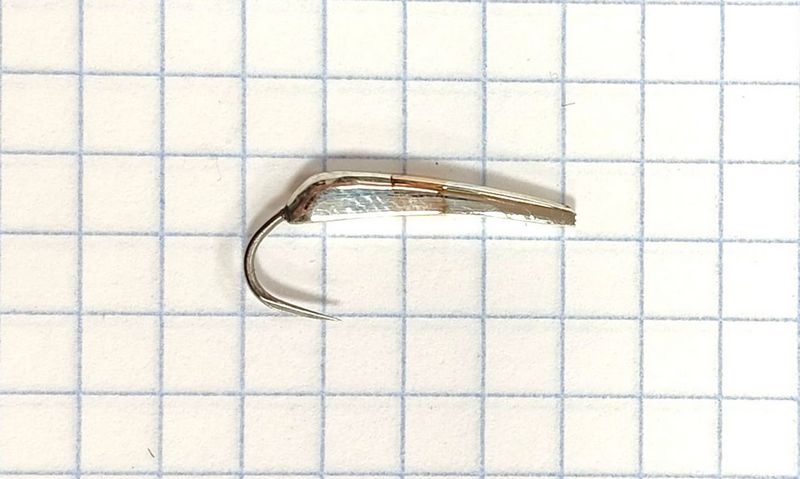 Блесна зубаринно-наважья Лодочка 18мм (серебро-каро) (Алексей Л)