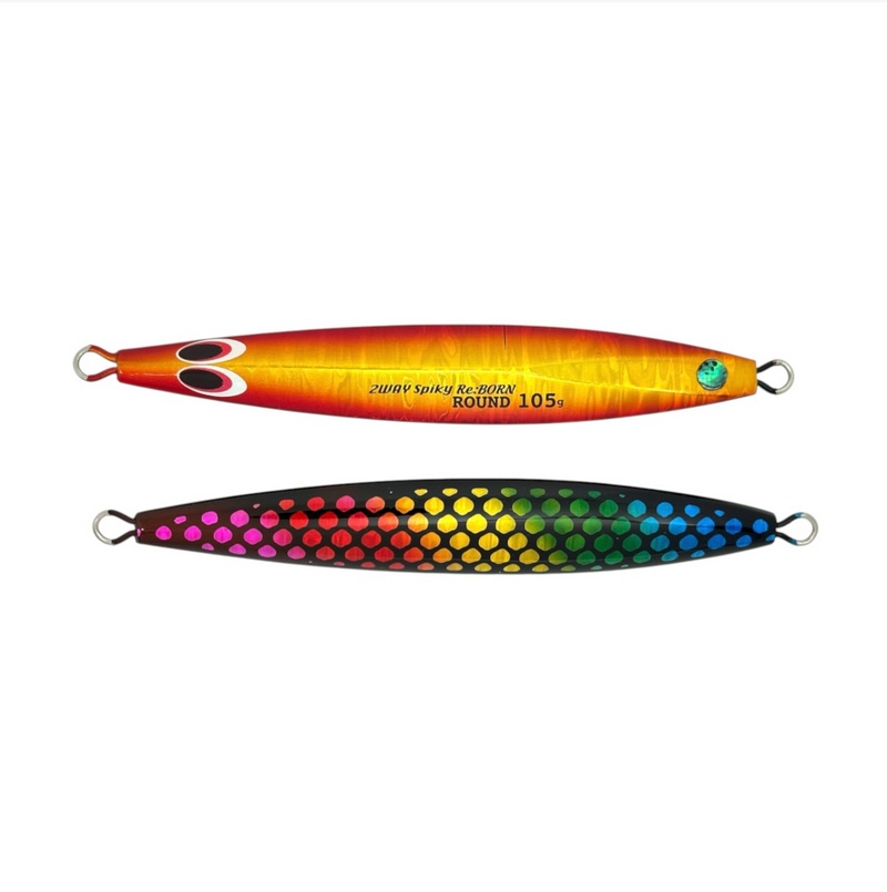 Пилькер TAMA JIG 2WAYspikyRe:BORN Round 105g 120mm #BB-GR Black Butterfly/Gold Red 497899