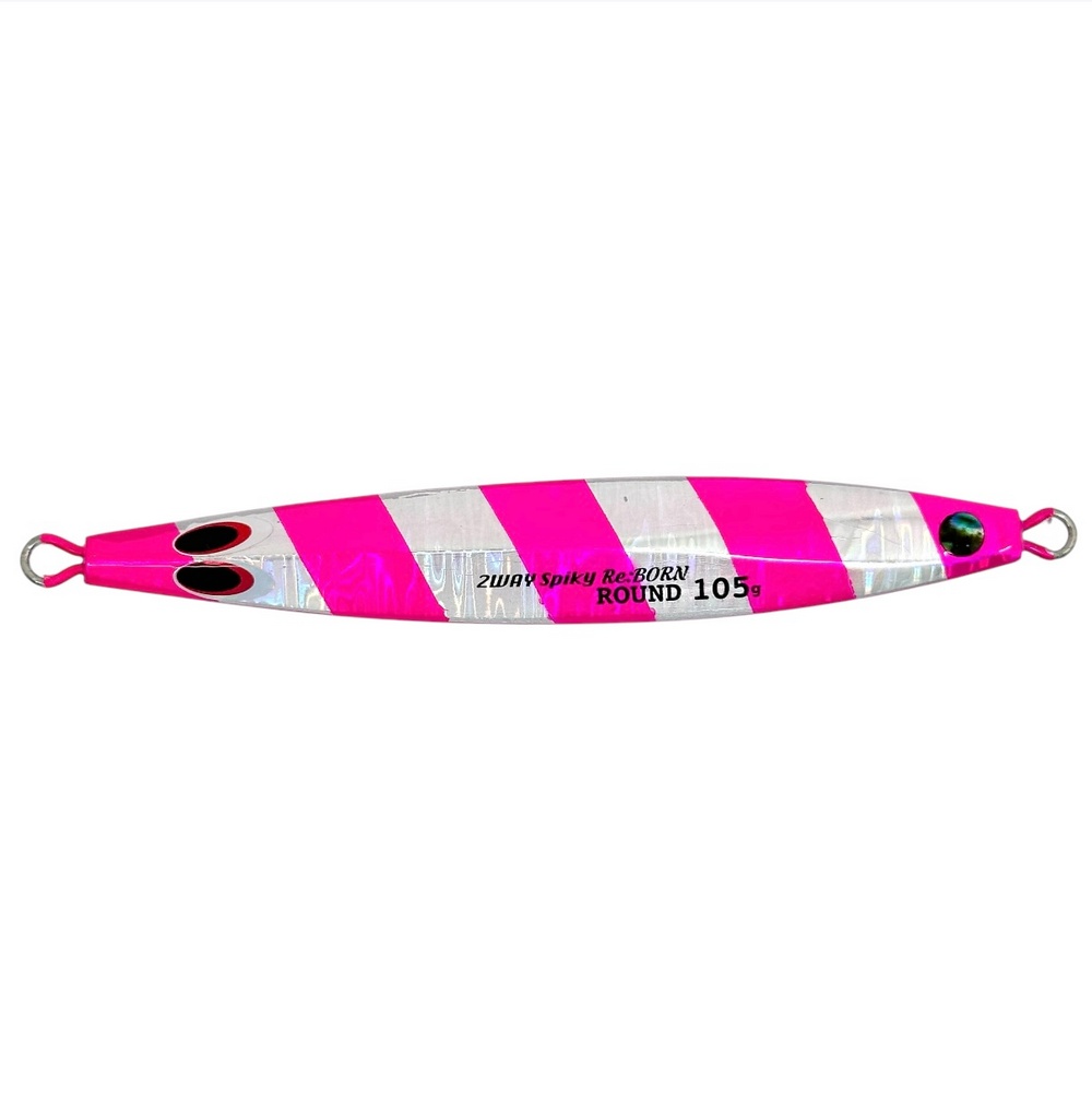 Пилькер TAMA JIG 2WAYspikyRe:BORN Round 105g 120mm #HB-04P Honeybee/Silver Pink 497851