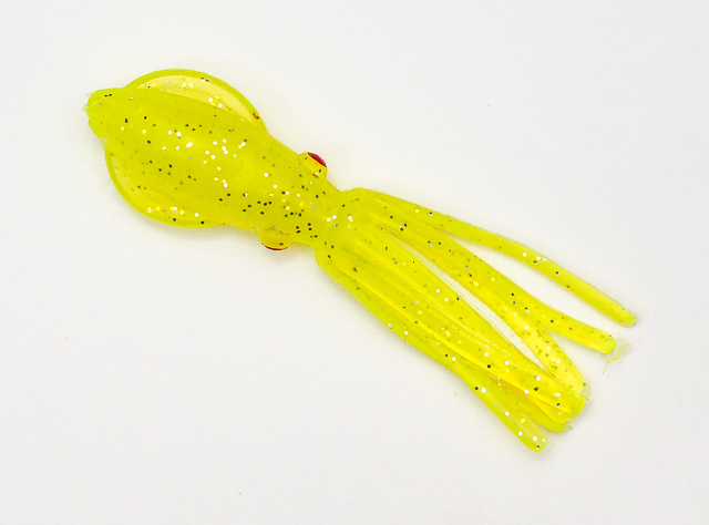 Каракатица T-SQUID 6.5см неоснащ. Clear Light Yellow/Silver Flake/Red Eyes UV