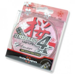 Шнур плетенный SAKURA SENSIBRAID 4 GREEN 150 M - 0.08 mm/6Kg/13,2Lbs