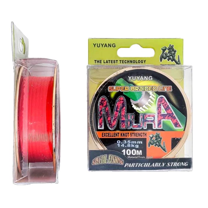 Леска YUYANG Miura Super Braided Line 0.35mm 14.8kg 100m Red