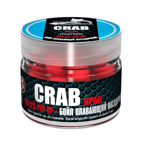 Бойлы насад. плав. Sonik Baits 14мм CRAB Fluo Pop ups 90мл 