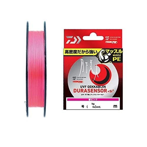 Шнур плетенный DAIWA UVF GEKKABIJIN DURA SENSOR +SiВІ x4 #0.2 3.9LB 200m Sakura Pink 116957
