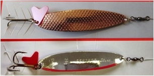 Блесна DAM Effzett Slim Standart 24gr 85mm Медь\Серебро с красн полосой 70847