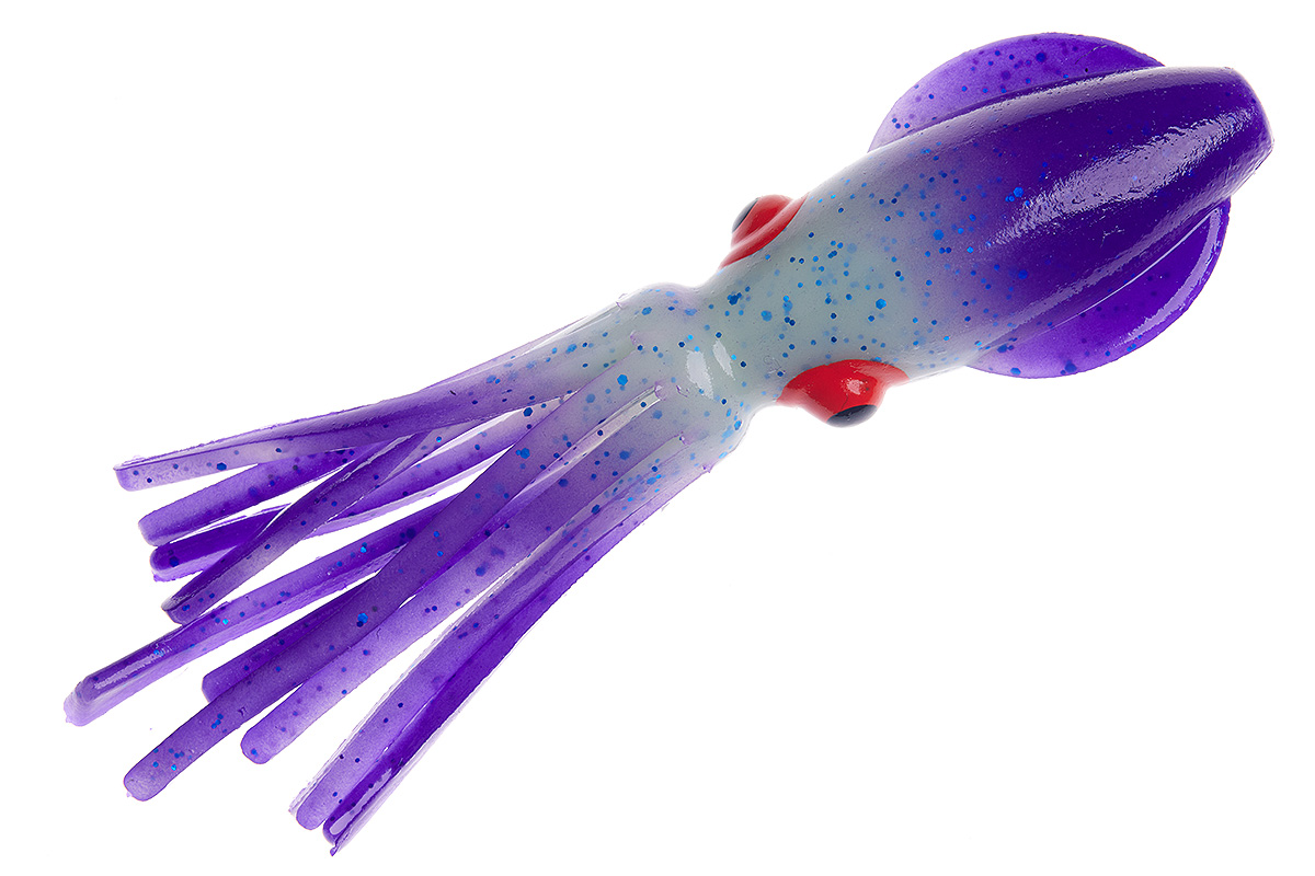 Приманка Higashi Squid 11см #17 Double Purple Glow/ Blue Flakes