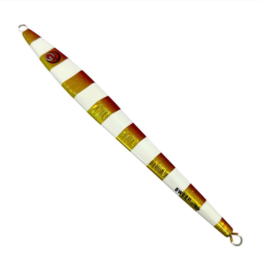 Пилькер CALUCK Sweep Jig 180g #06 Red Gold Zebra 864058 (СИМА. ГОРБУША. КЕТА)