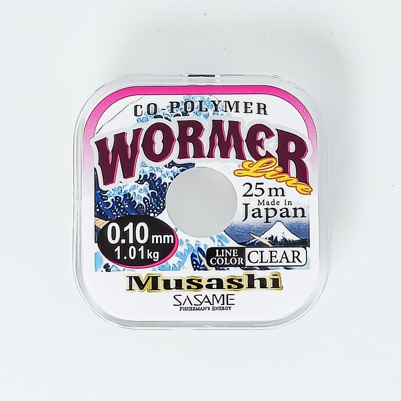 Леска SASAME Musashi Nylon Wormer 0.12mm 1.44kg 25m