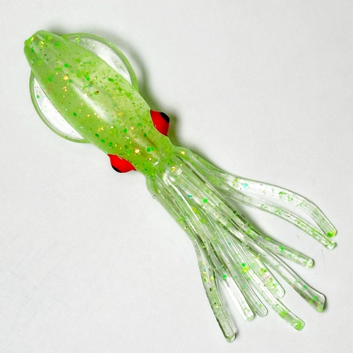 Каракатица RUSQUID 11cm #10 Clear UV/ Green Flake/ Red Eyes UV (уп.25шт) (PF) (ТОЛЬКО УПАКОВКАМИ 25 