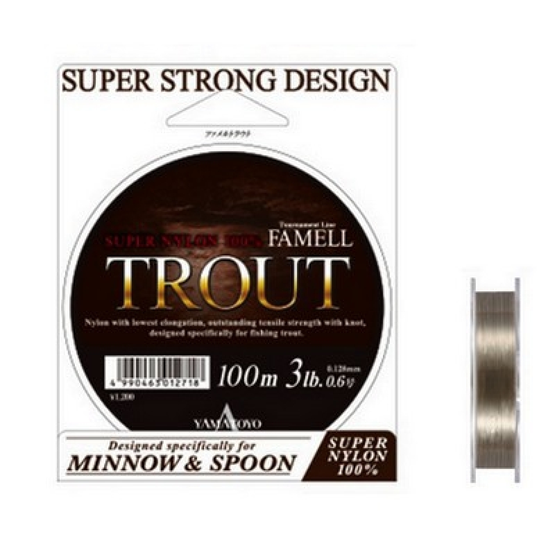 Леска YAMATOYO Famell Trout 100M 10LB #2 (0.235mm) 012787