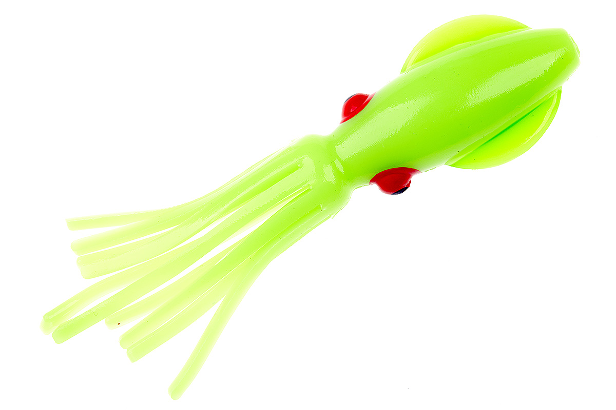 Приманка Higashi Squid 11см #02 Neon Green Glow