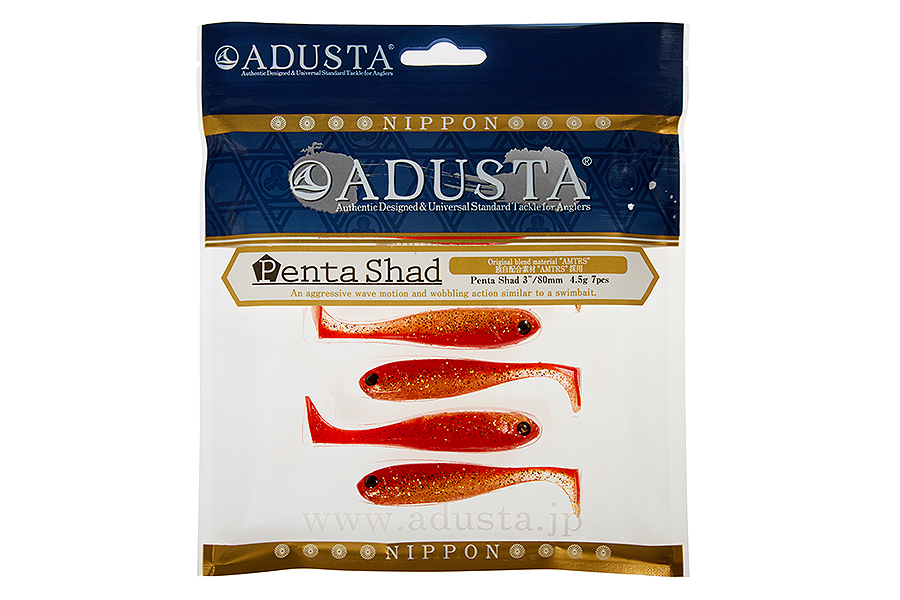 Приманка ADUSTA Penta shad 3" (#116 Red Golden Shad)