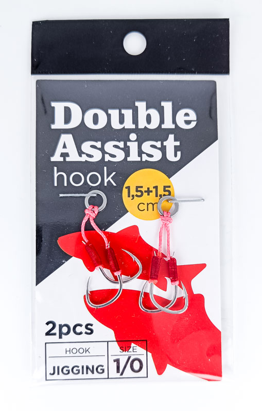 Крючок Double Assist Jigging Hook #1/0 (1.5+1.5cm) 2шт.