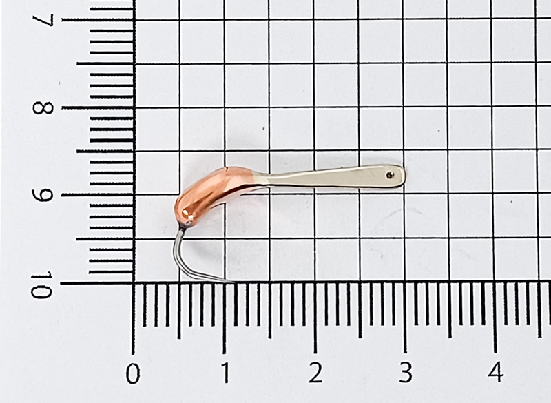 Блесна наважья Бульба 25мм (каро-мельхиор) (Хохол) Х-100