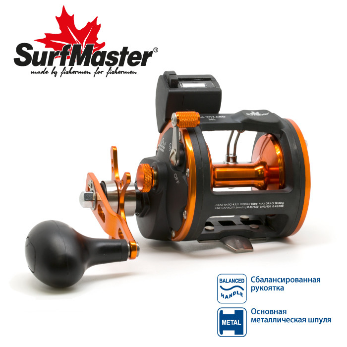 Катушка мультипликаторная SURF MASTER Sea Wizard 30L со счетчиком