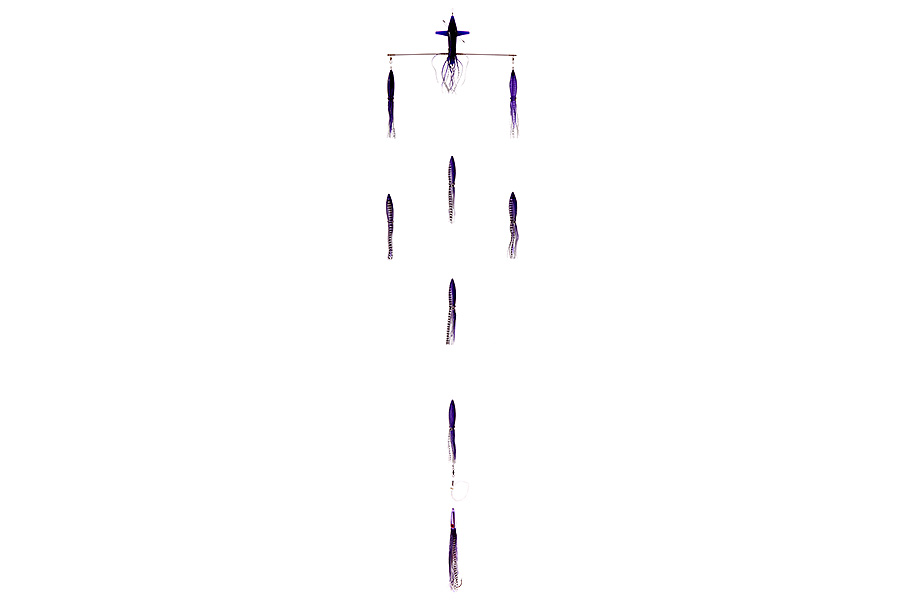 Оснастка для тунца/лакедры HIGASHI 18 Right Direction Flock fish 9 Squid #Purple/Black