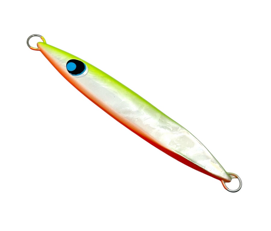 Пилькер UROCO Jig Center Short 125g #249AWG Chart Orange/Z Glow 100508 (СИМА. ГОРБУША. КЕТА)