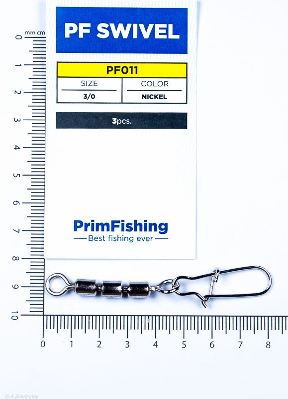 Вертлюг тройной с застежкой PF SWIVEL #3/0 (nickel) (уп.3шт) PF011-3/0