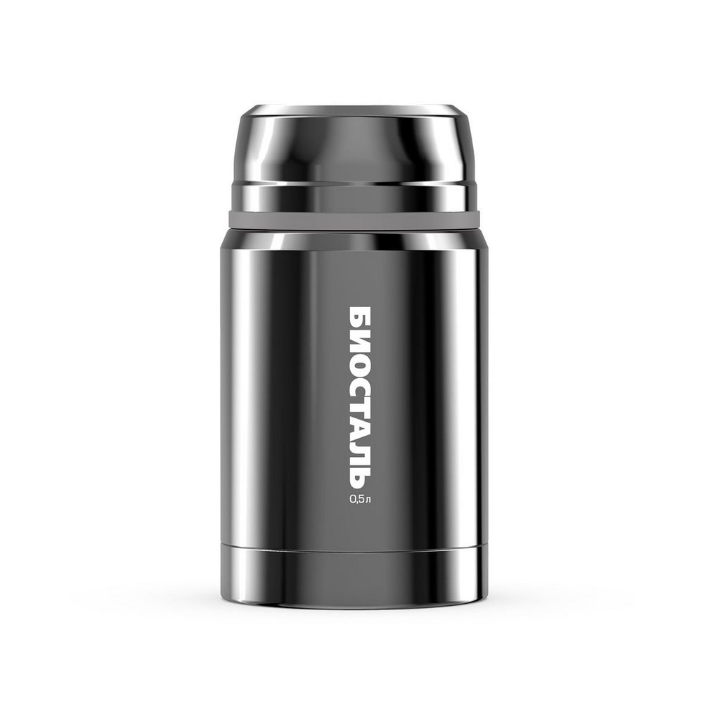 Термос Biostal NTS-500V 0.5л (широкое горло,суповой c ложкой) (воронёная сталь)