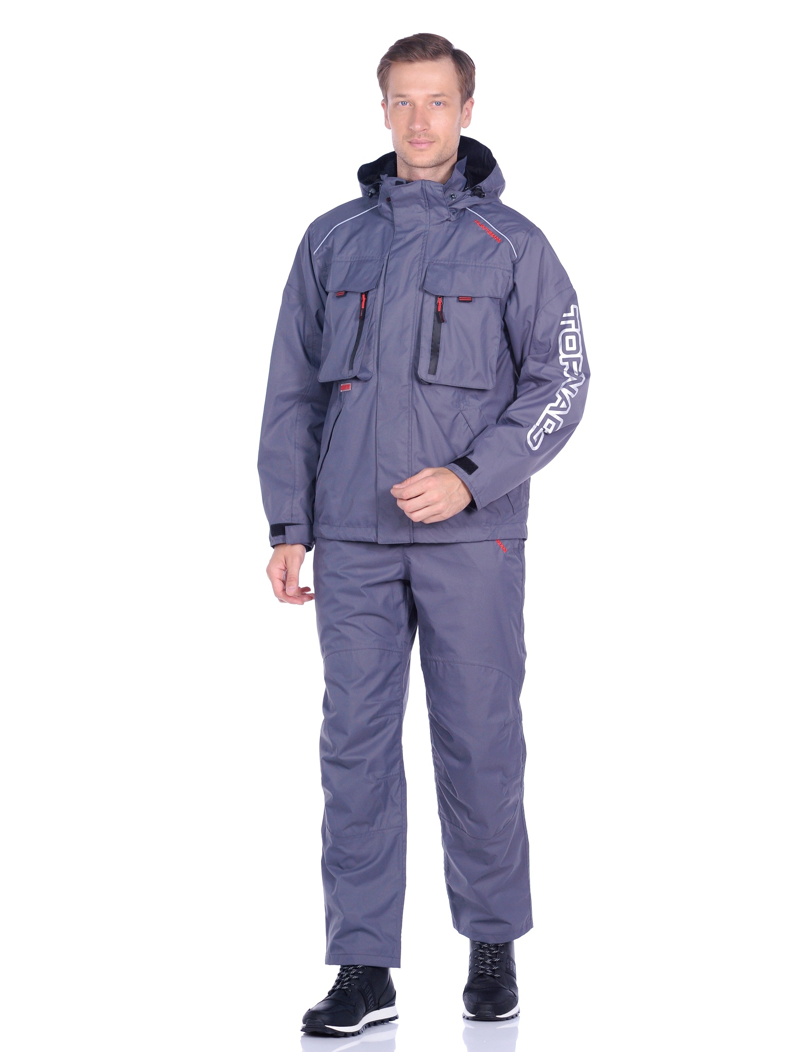 Костюм демисезонный Huntsman ТОРНАДО (тк.Breathable) (Серый) р.60-62/182-188